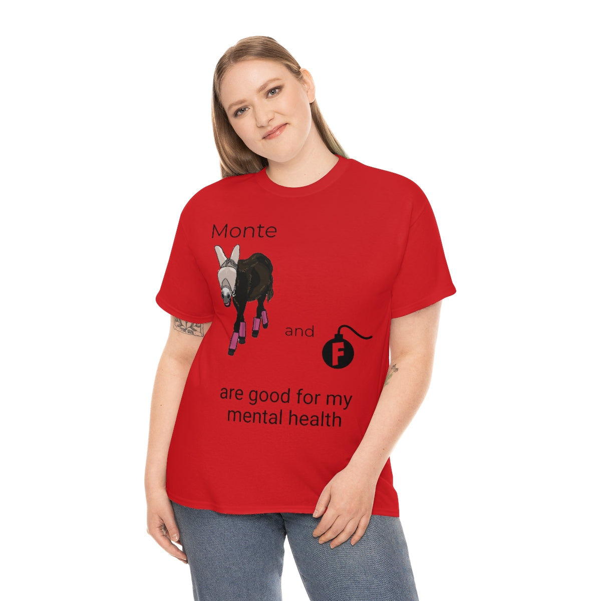 Monte and F-Bombs Are Good for my Mental Health Unisex Heavy Cotton Tee (S-3XL)