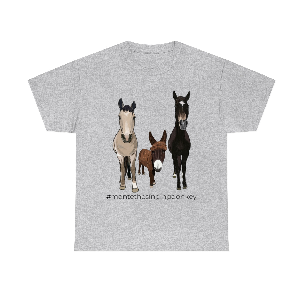 Monte the Singing Donkey and The Brudders Unisex Heavy Cotton Tee (S-3X)