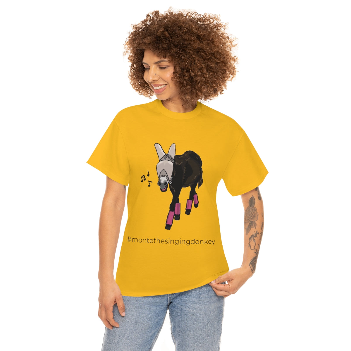 Monte the Singing Donkey Fly Gear Unisex Heavy Cotton Tee (S-5X)