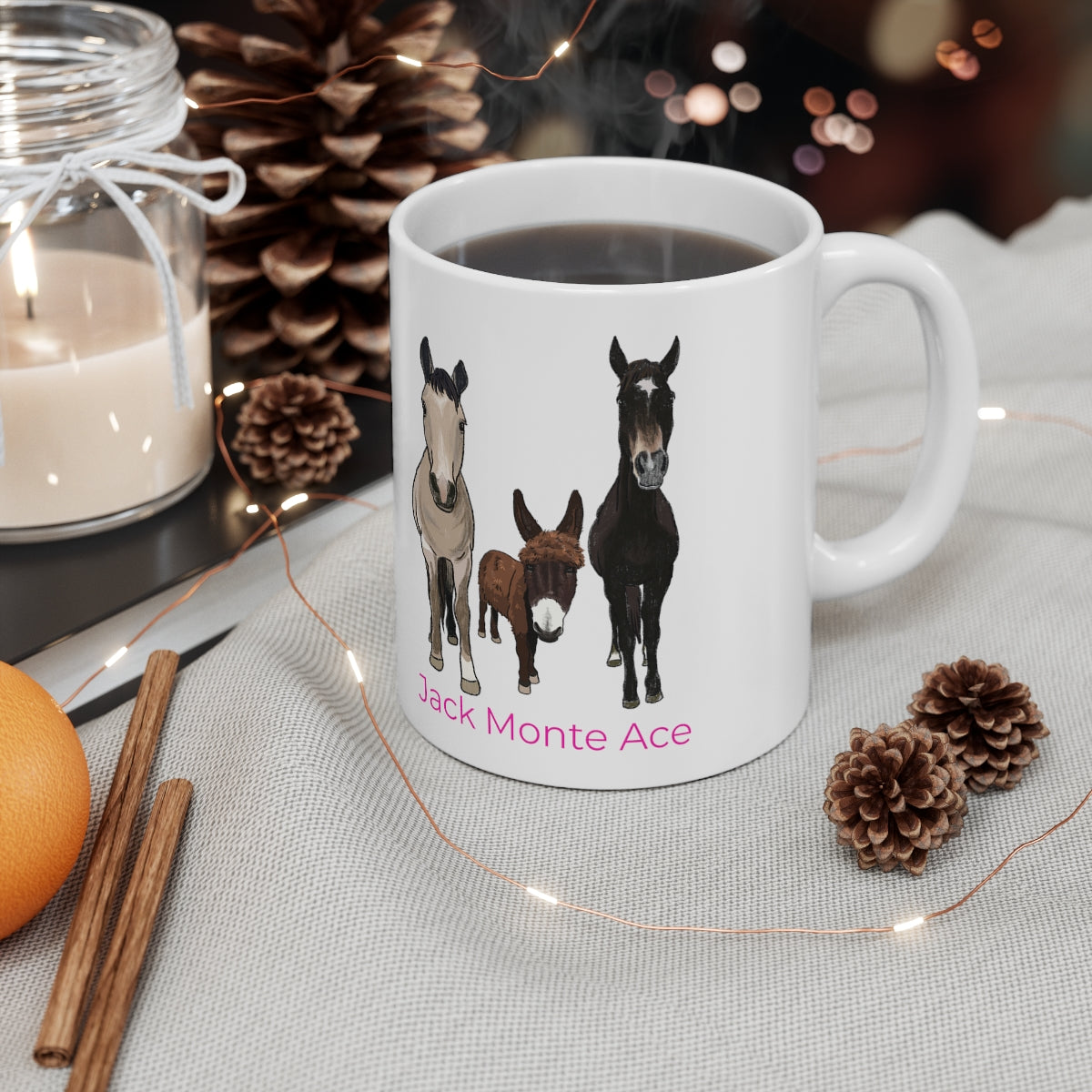 Mornings with Monte the Singing Donkey and The Brudders Ceramic Mug 11oz