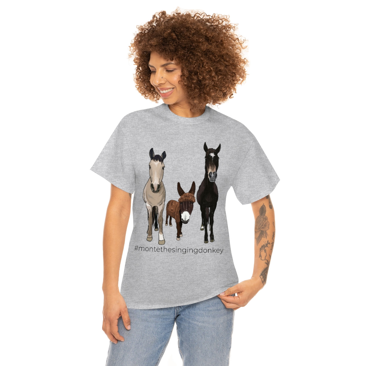 Monte the Singing Donkey and The Brudders Unisex Heavy Cotton Tee (S-3X)