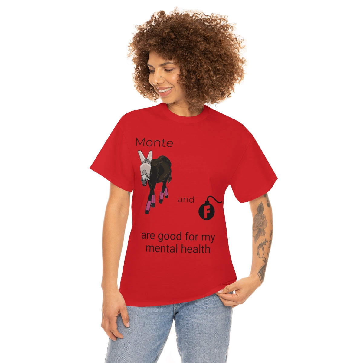 Monte and F-Bombs Are Good for my Mental Health Unisex Heavy Cotton Tee (S-3XL)
