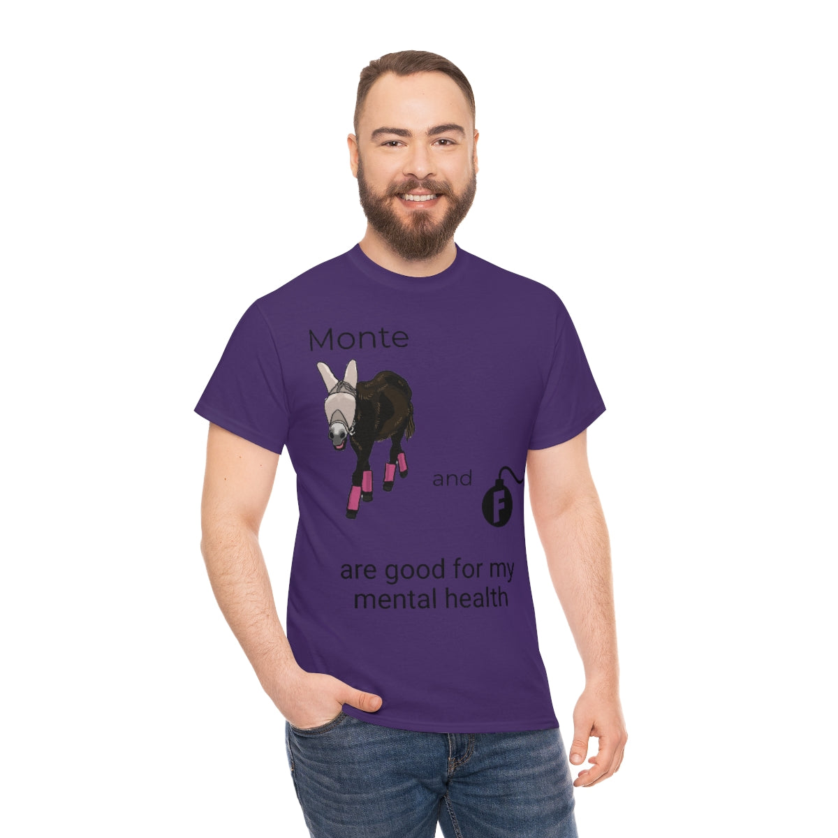 Monte and F-Bombs Are Good for my Mental Health Unisex Heavy Cotton Tee (S-3XL)