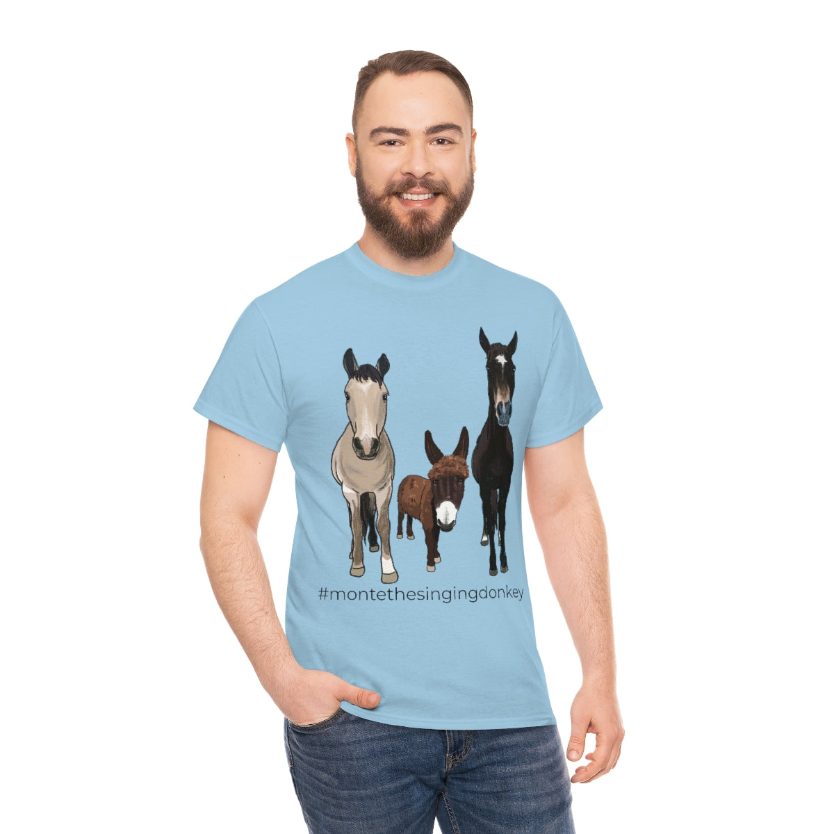 Monte the Singing Donkey and The Brudders Unisex Heavy Cotton Tee (S-3X)