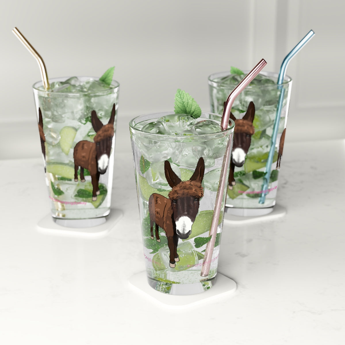 Monte the Singing Donkey - Classic Pint Glass, 16oz