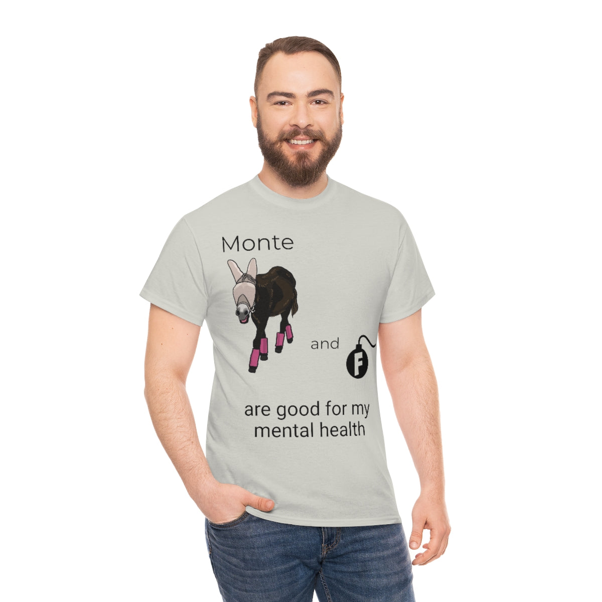Monte and F-Bombs Are Good for my Mental Health Unisex Heavy Cotton Tee (S-3XL)