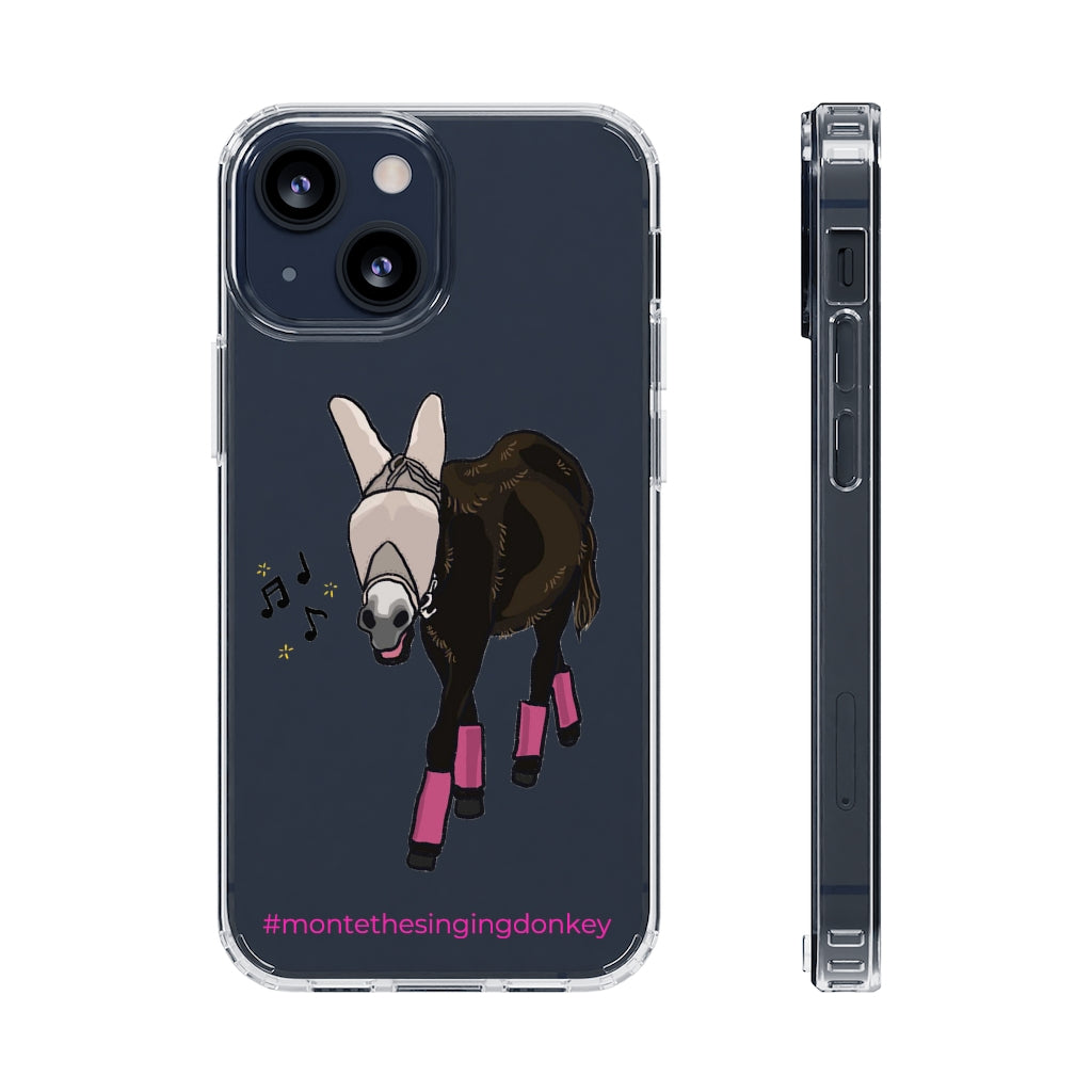 Monte the Singing Donkey Fly Gear Phone Clear Phone Case - iPhone 11-13 (mini - Pro Max)