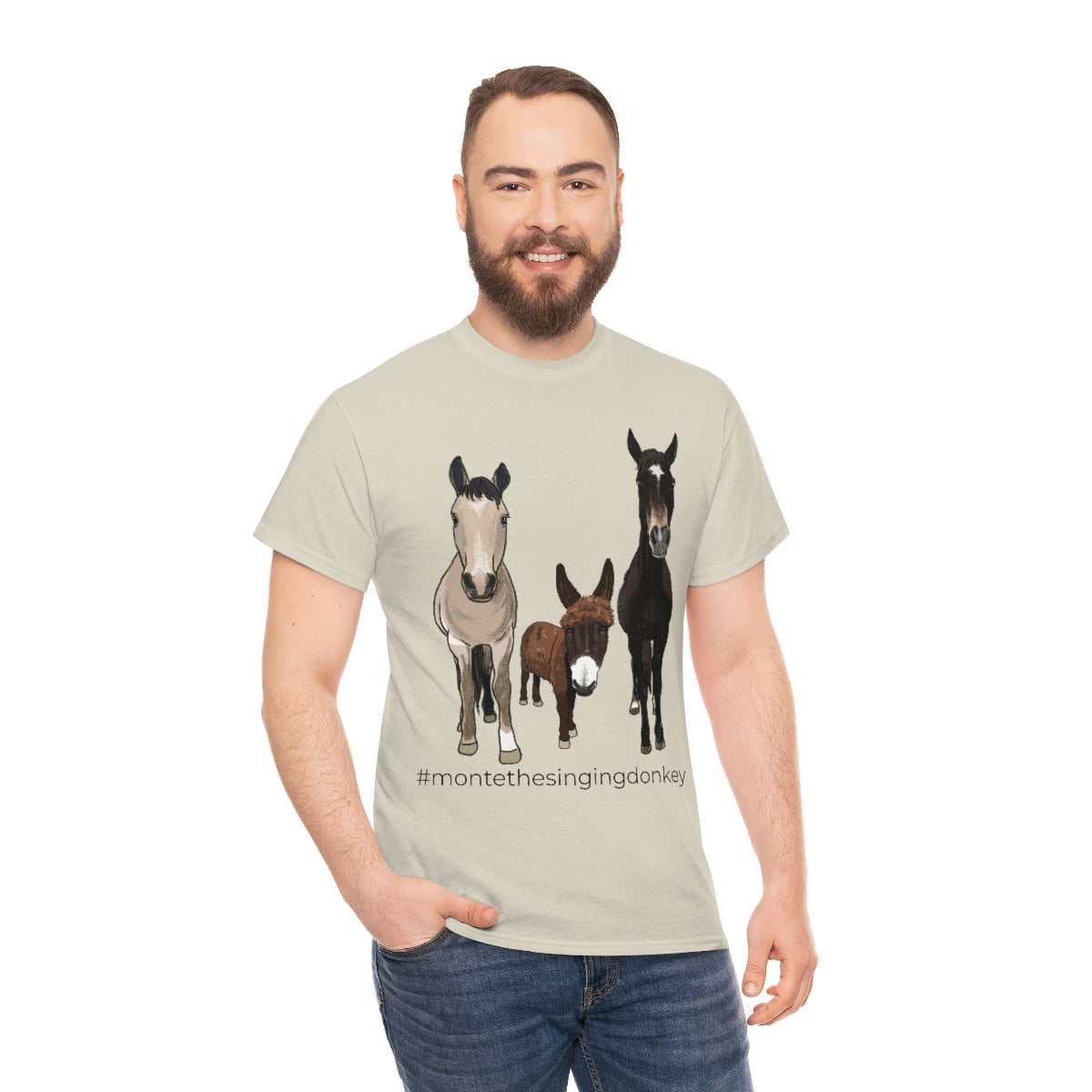 Monte the Singing Donkey and The Brudders Unisex Heavy Cotton Tee (S-3X)