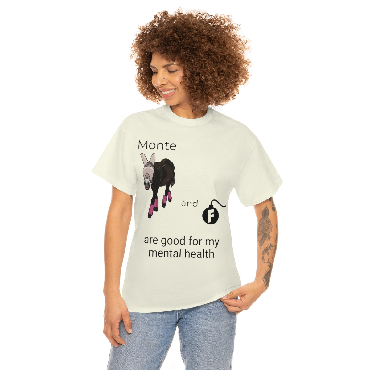 Monte and F-Bombs Are Good for my Mental Health Unisex Heavy Cotton Tee (S-3XL)