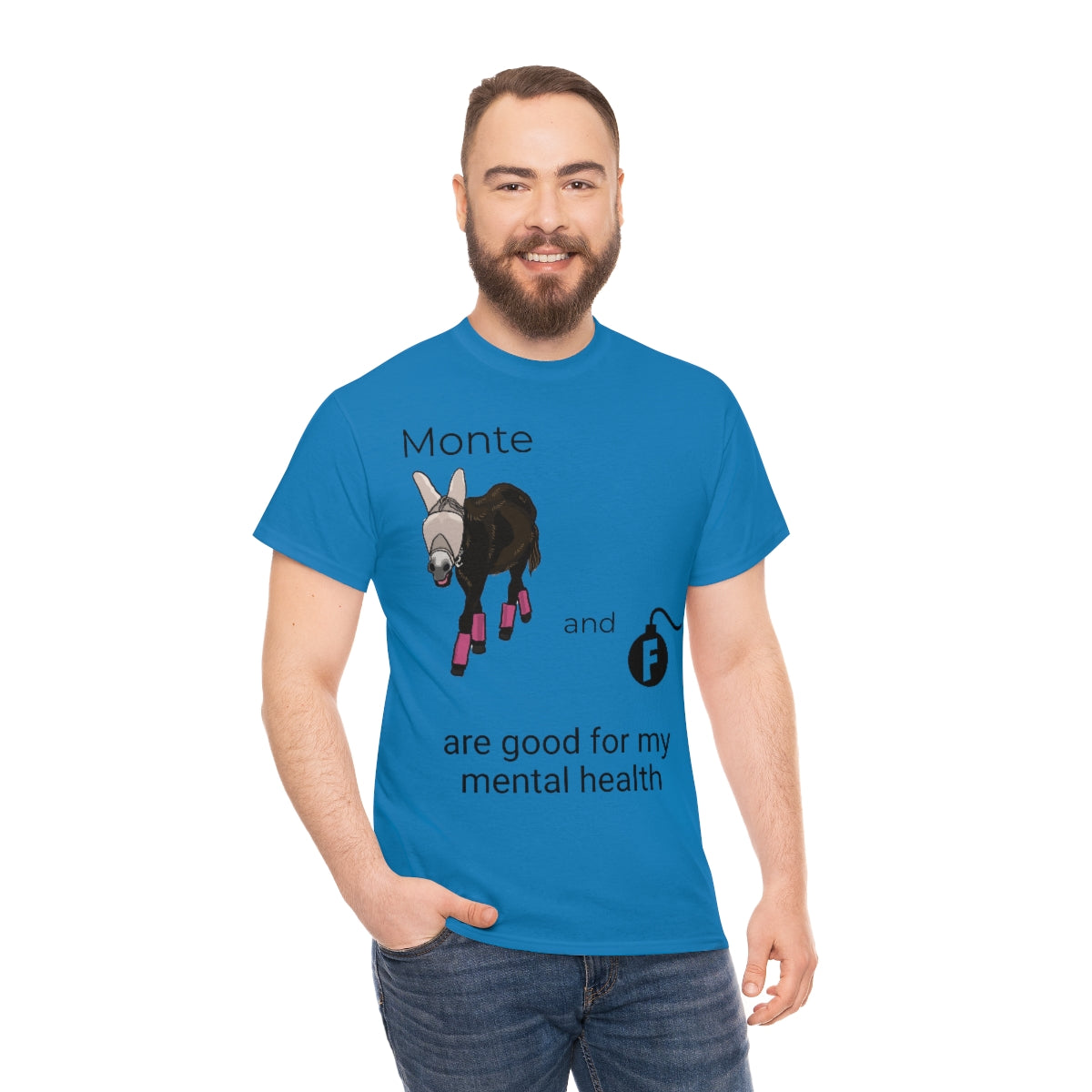 Monte and F-Bombs Are Good for my Mental Health Unisex Heavy Cotton Tee (S-3XL)