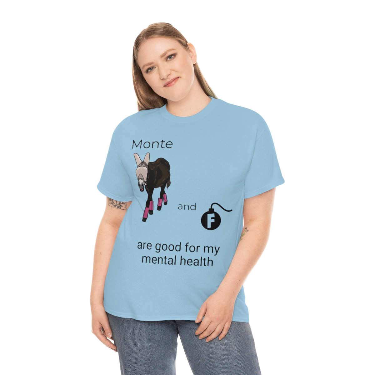 Monte and F-Bombs Are Good for my Mental Health Unisex Heavy Cotton Tee (S-3XL)