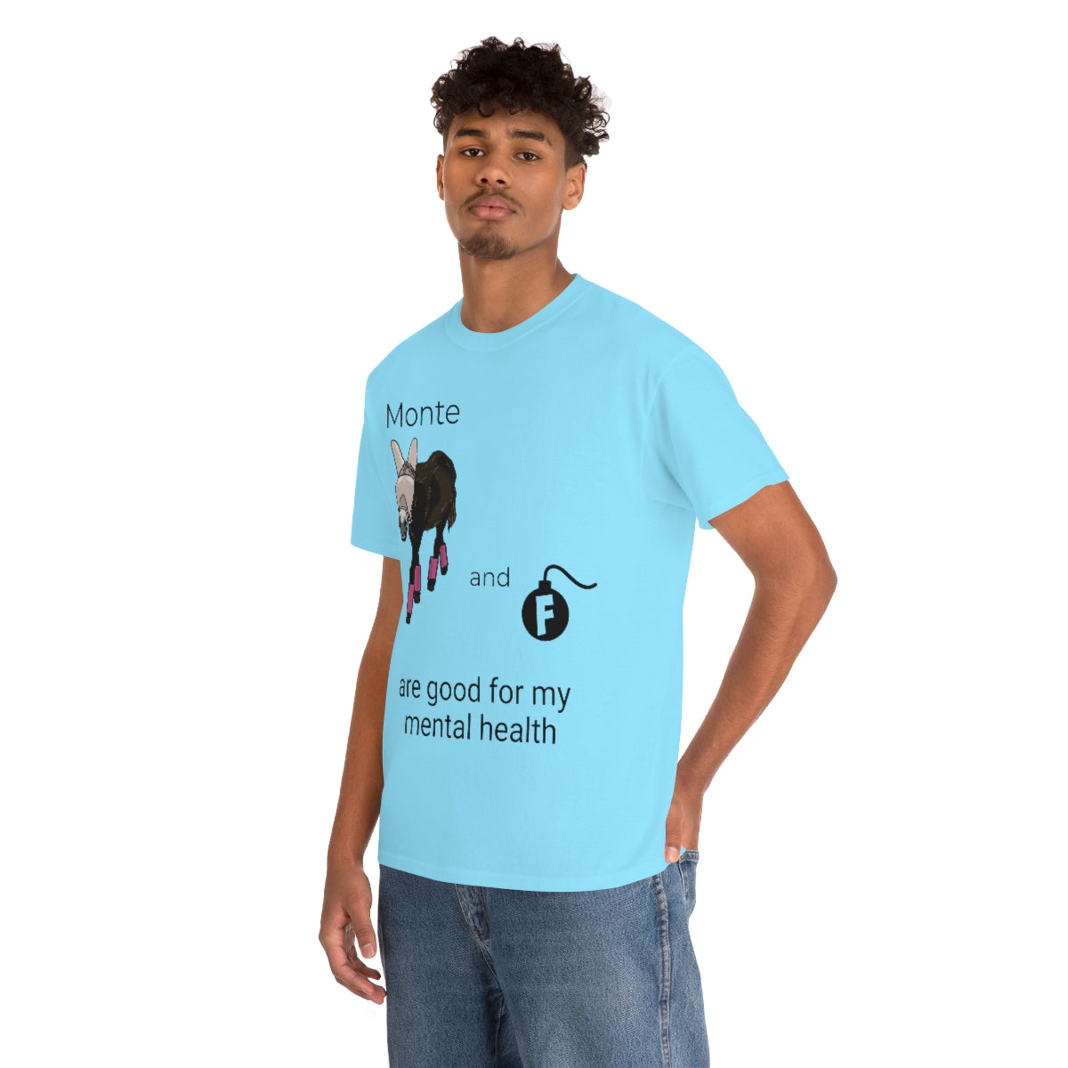 Monte and F-Bombs Are Good for my Mental Health Unisex Heavy Cotton Tee (S-3XL)