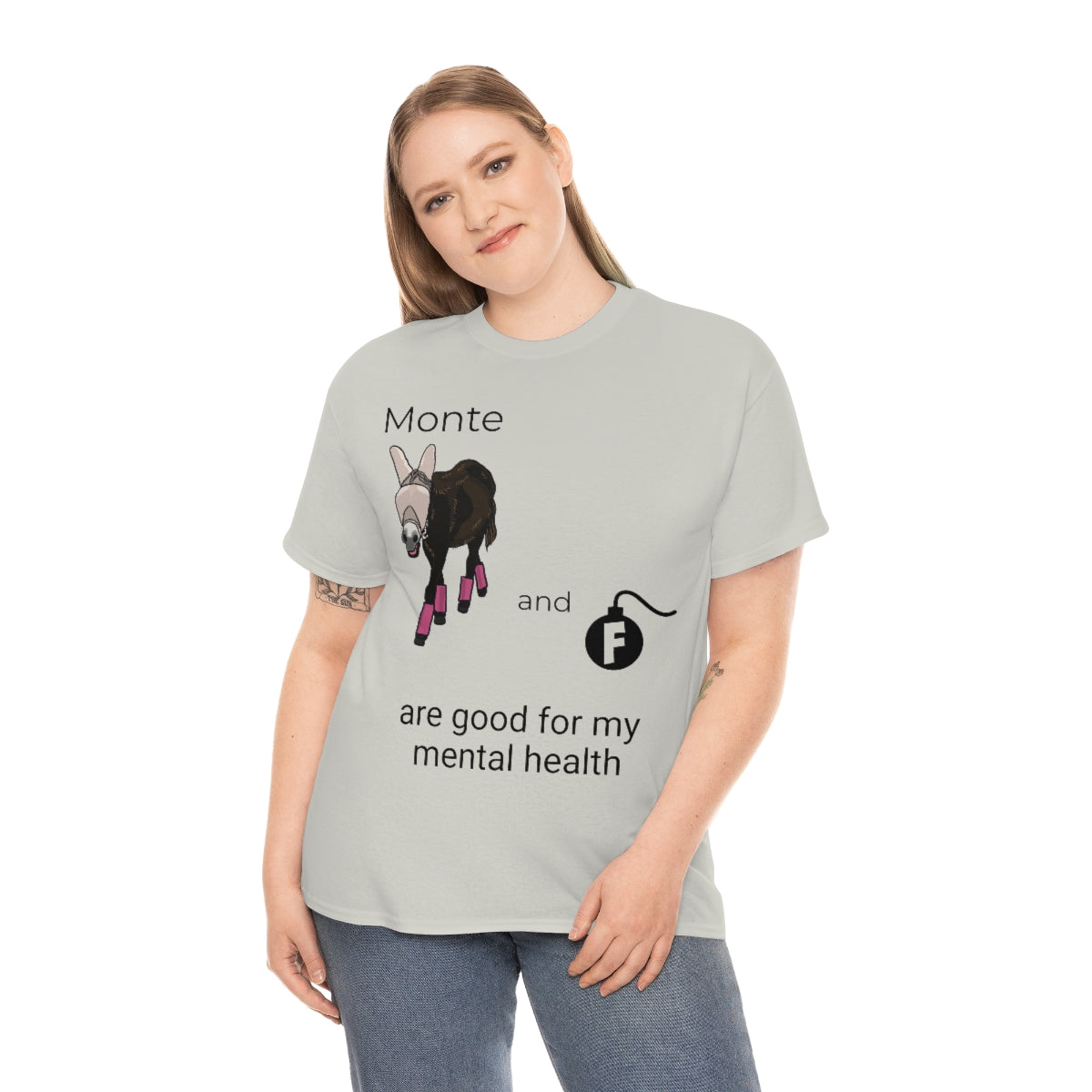 Monte and F-Bombs Are Good for my Mental Health Unisex Heavy Cotton Tee (S-3XL)