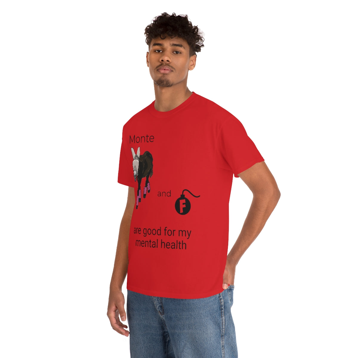 Monte and F-Bombs Are Good for my Mental Health Unisex Heavy Cotton Tee (S-3XL)
