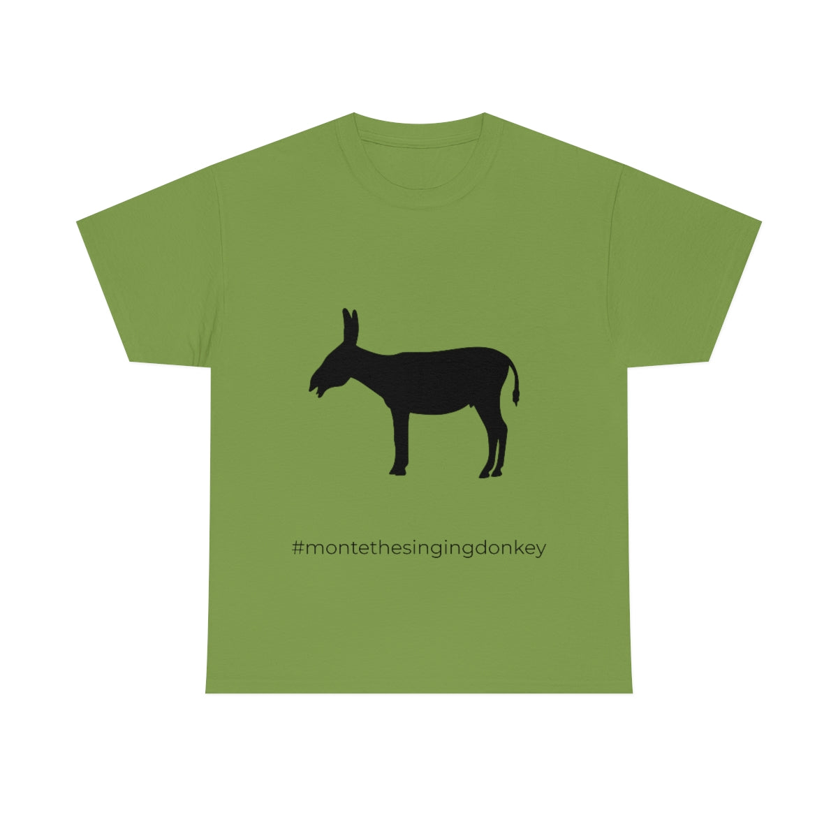 Monte the Singing Donkey  Unisex Braying Silhouette Heavy Cotton Tee (S-5X)