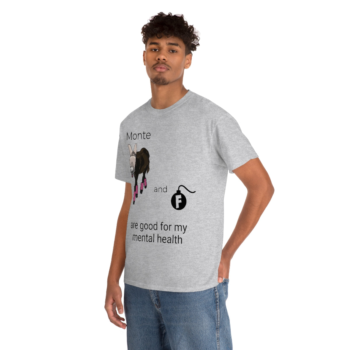 Monte and F-Bombs Are Good for my Mental Health Unisex Heavy Cotton Tee (S-3XL)