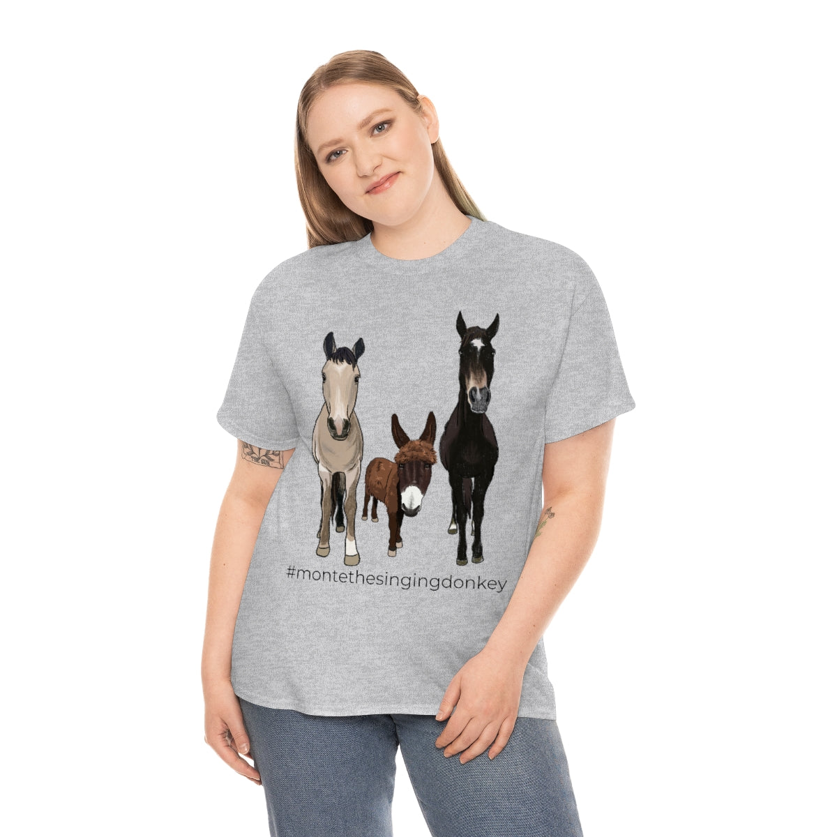 Monte the Singing Donkey and The Brudders Unisex Heavy Cotton Tee (S-3X)