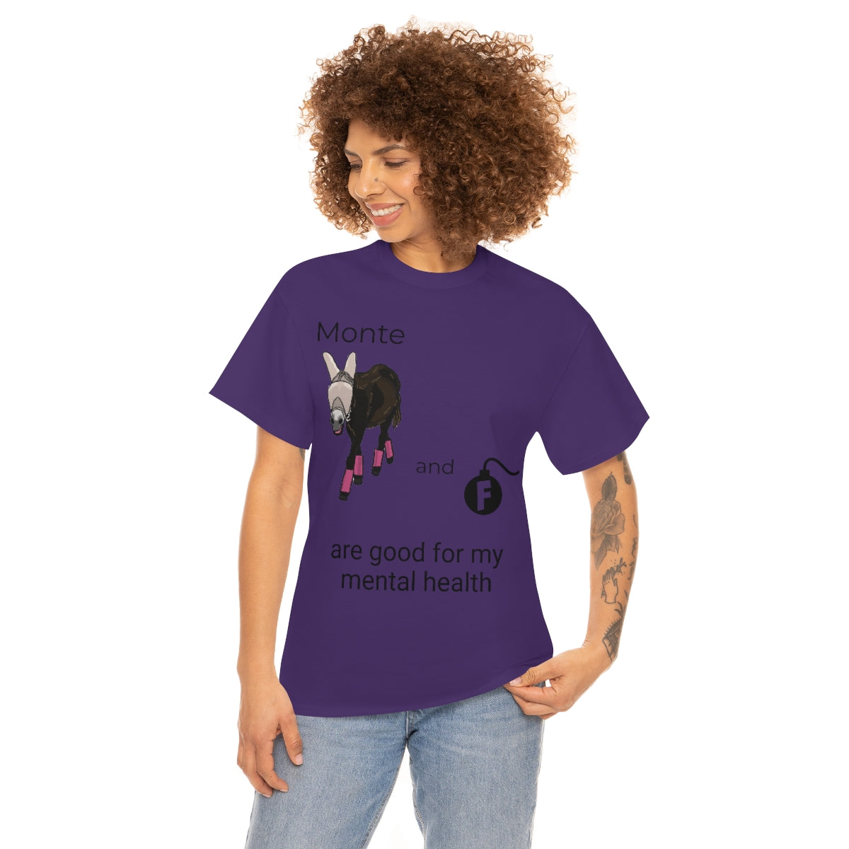 Monte and F-Bombs Are Good for my Mental Health Unisex Heavy Cotton Tee (S-3XL)
