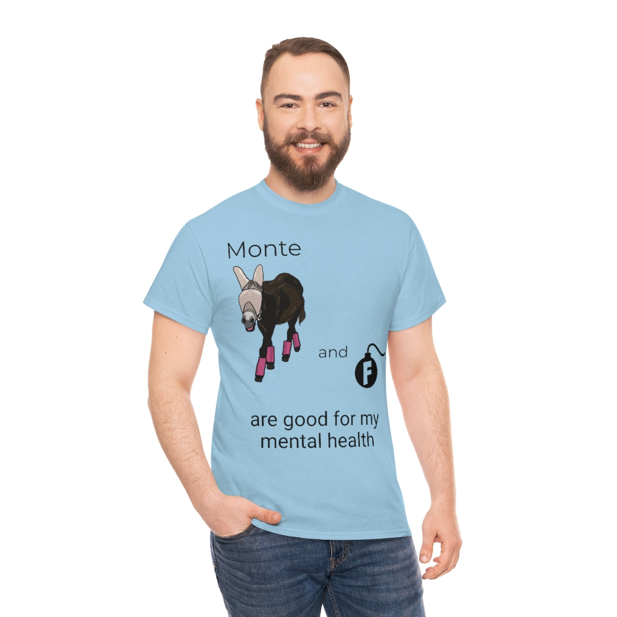 Monte and F-Bombs Are Good for my Mental Health Unisex Heavy Cotton Tee (S-3XL)