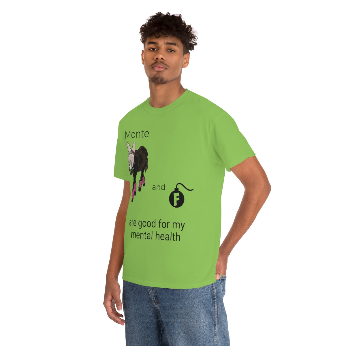 Monte and F-Bombs Are Good for my Mental Health Unisex Heavy Cotton Tee (S-3XL)