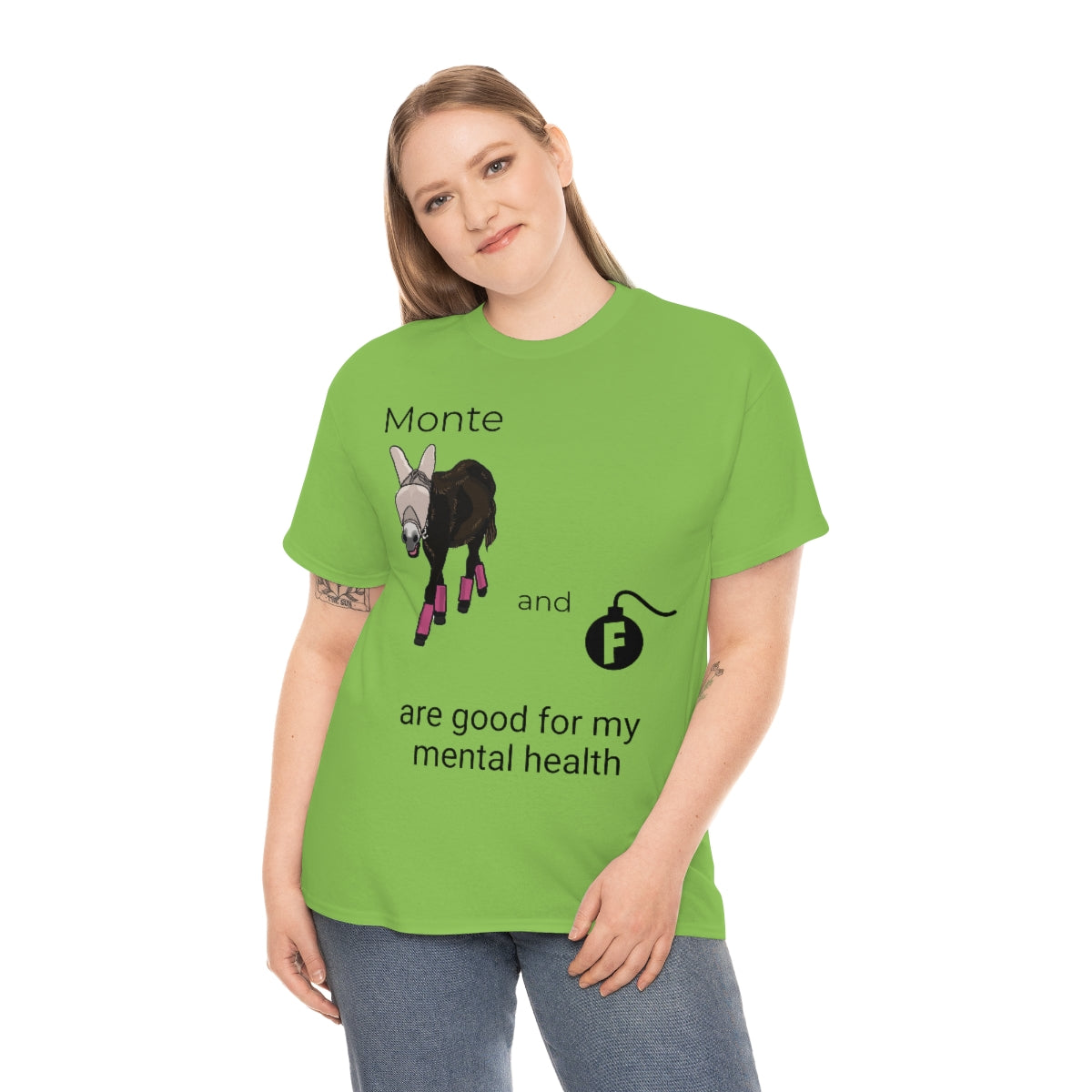 Monte and F-Bombs Are Good for my Mental Health Unisex Heavy Cotton Tee (S-3XL)