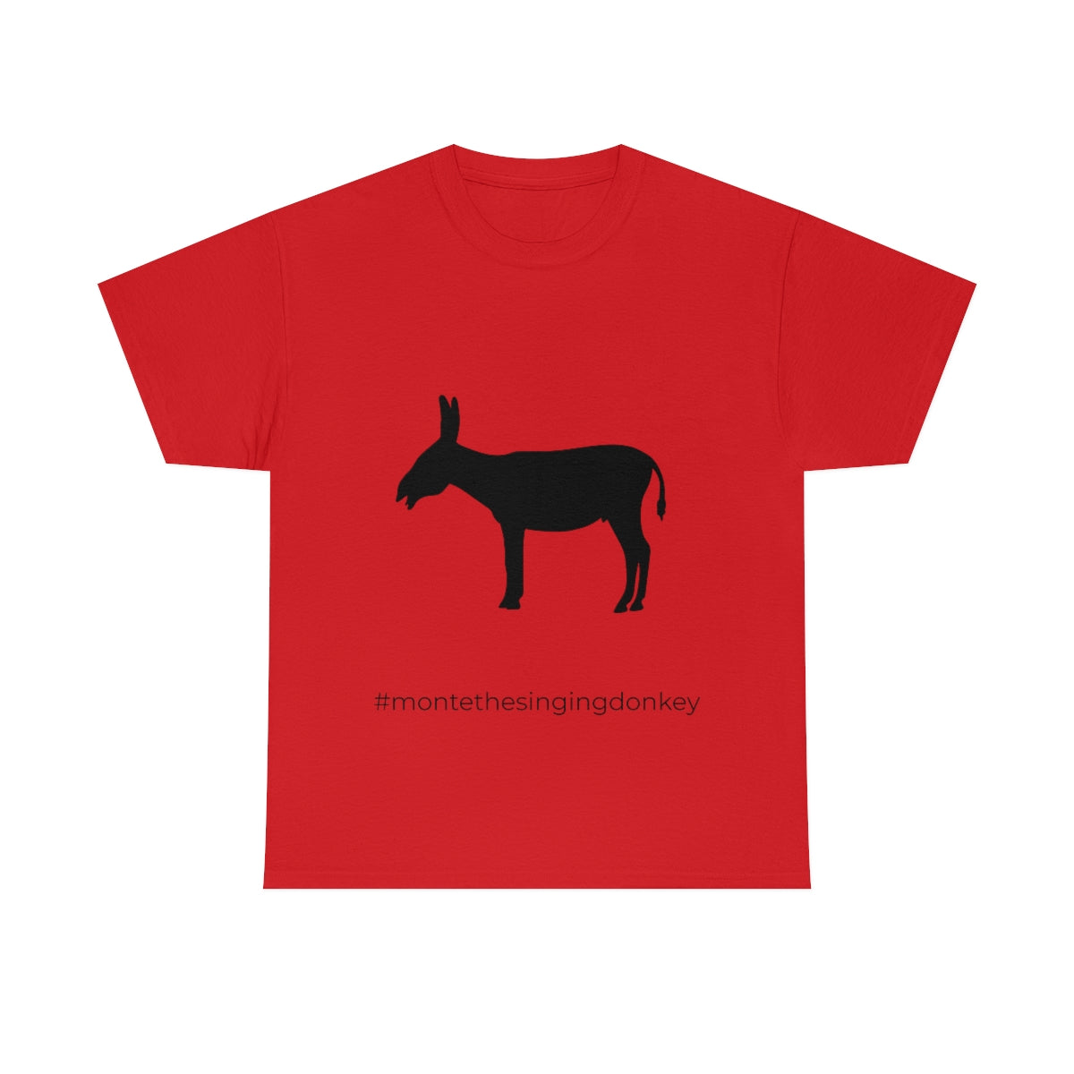 Monte the Singing Donkey  Unisex Braying Silhouette Heavy Cotton Tee (S-5X)