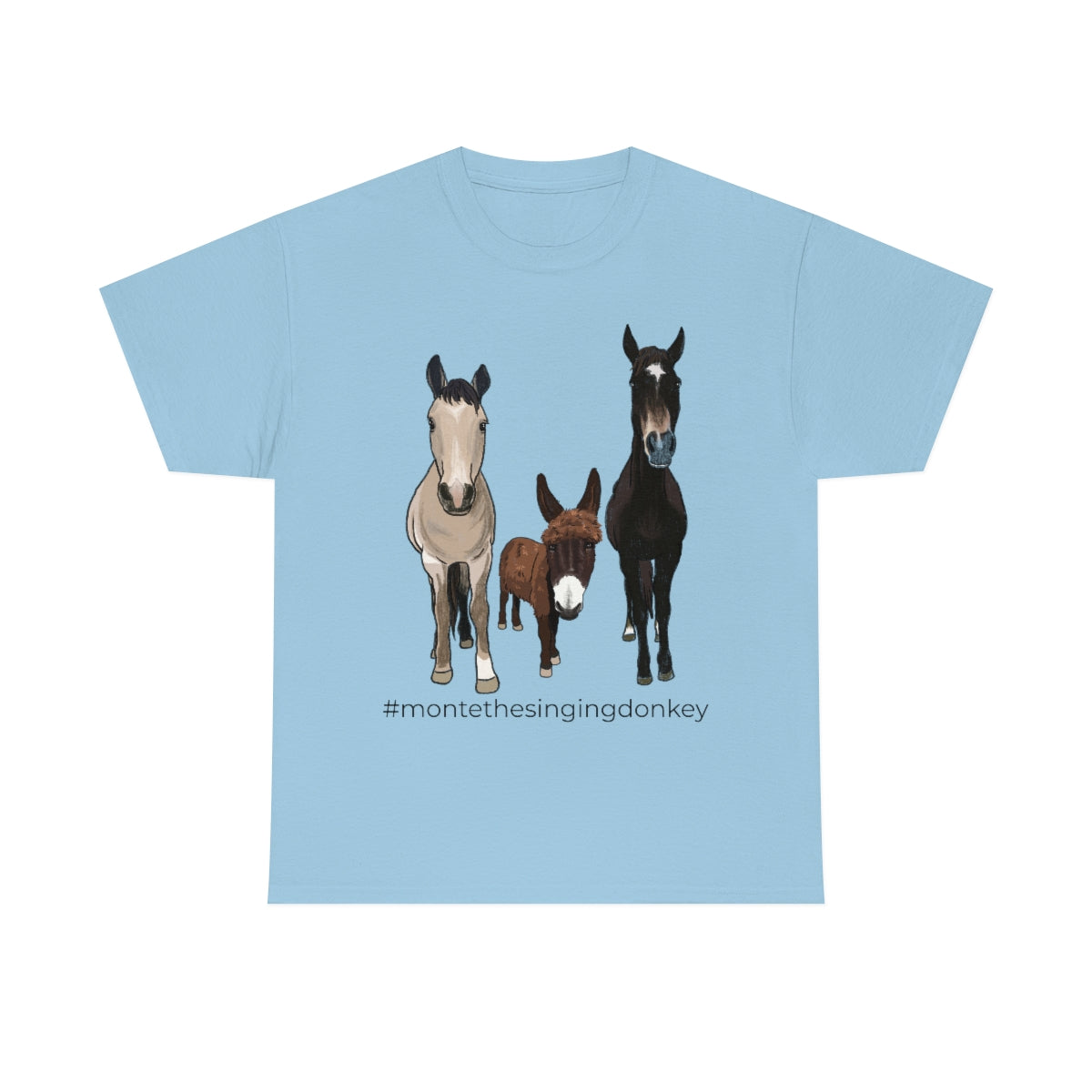 Monte the Singing Donkey and The Brudders Unisex Heavy Cotton Tee (S-3X)