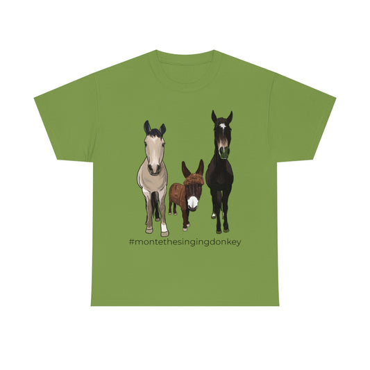 Monte the Singing Donkey and The Brudders Unisex Heavy Cotton Tee (S-5X)