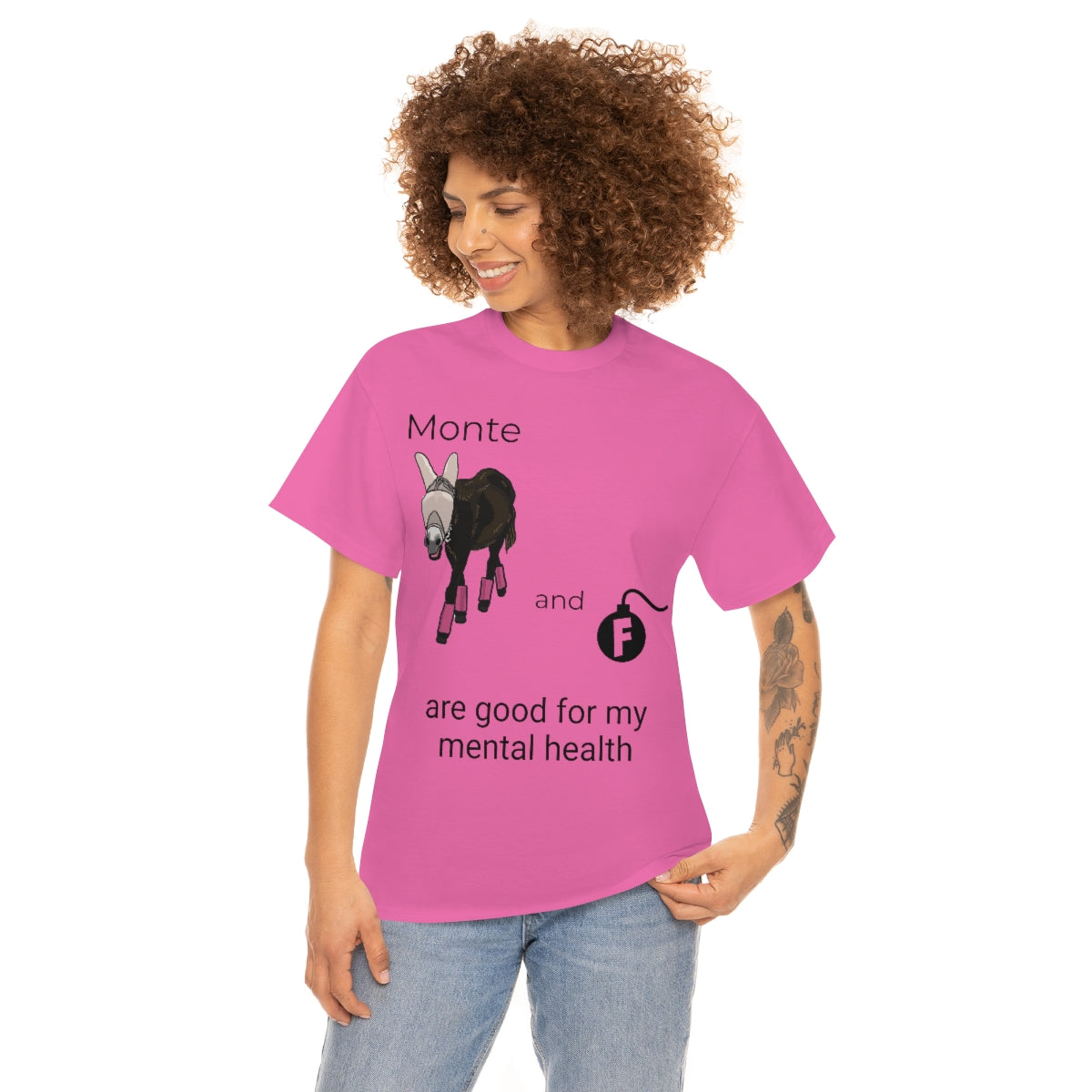 Monte and F-Bombs Are Good for my Mental Health Unisex Heavy Cotton Tee (S-3XL)