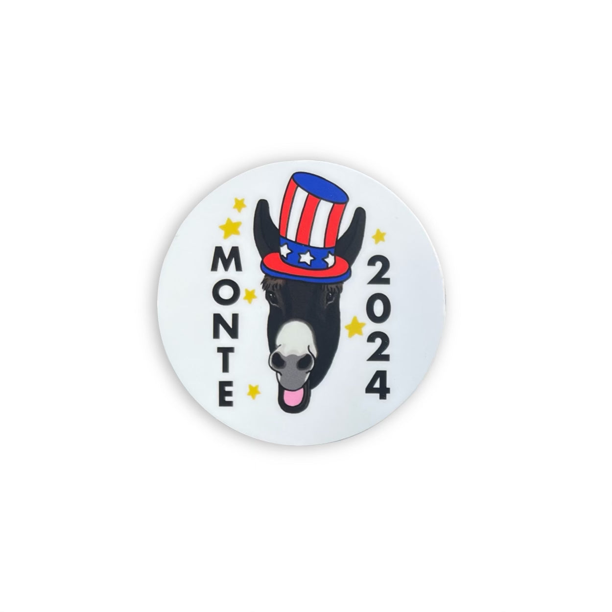 Monte the Singing Donkey Monte for President 2024 Sticker