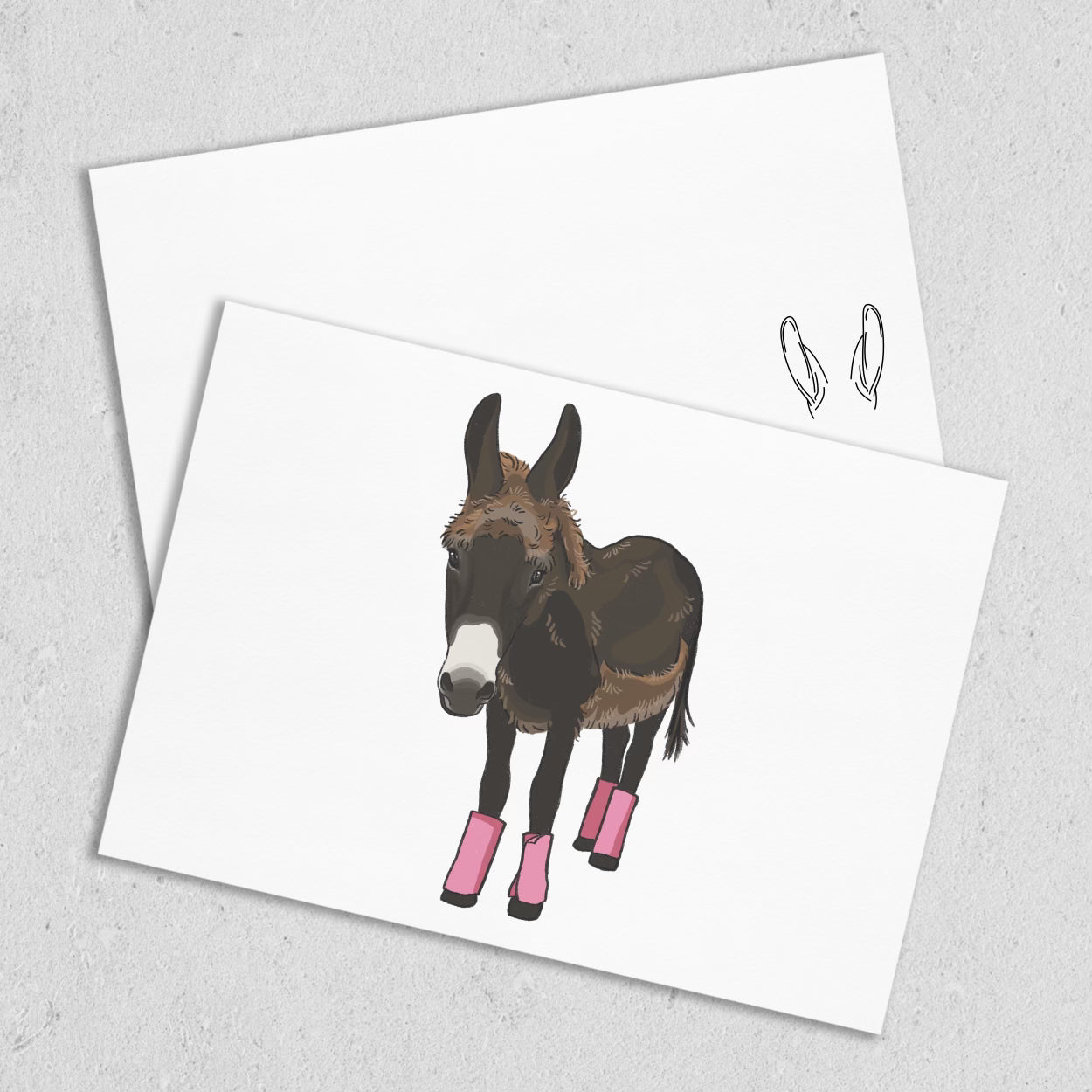 Monte the Singing Donkey Summer Cut Notecards