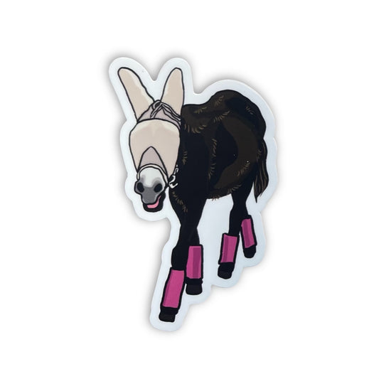 Monte the Singing Donkey Fly Gear Die Cut Sticker