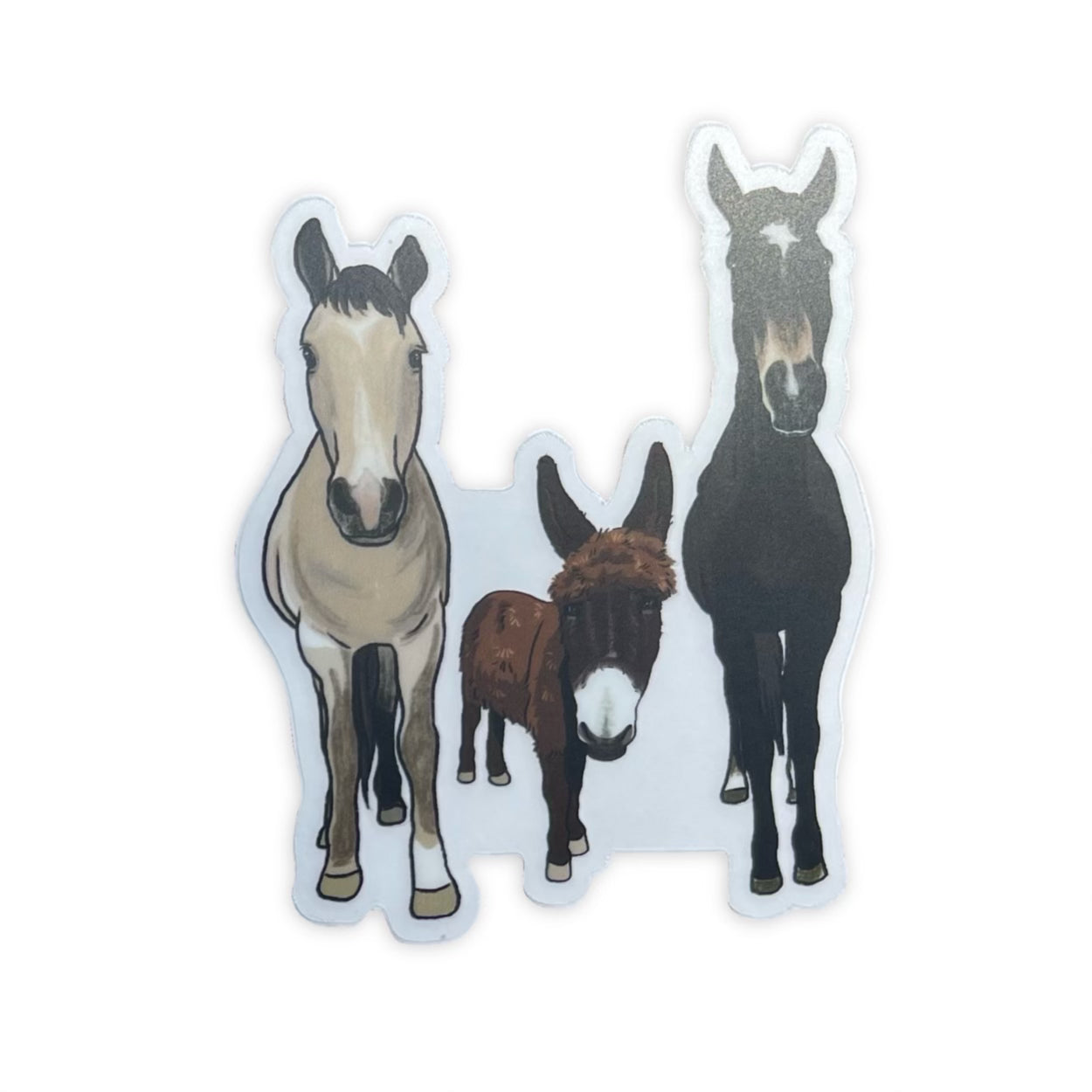 Monte the Singing Donkey and Brudders Diecut Sticker